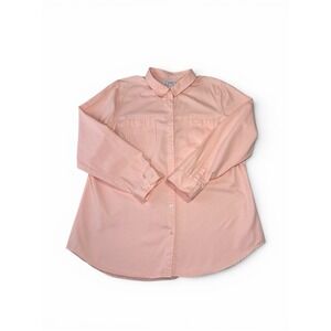 Old Navy Womens XL Pink Button Down Shirt Long Sleeve Casual Cotton Top